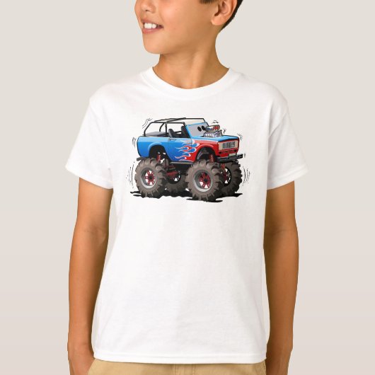 Cartoon monstertruck t-shirt (Voorkant)