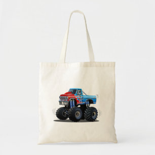 Cartoon monstertruck tote bag