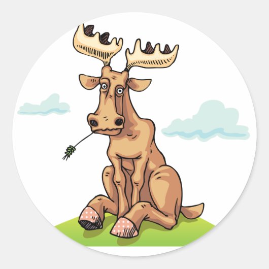 Cartoon Moose Stickers (Voorkant)