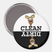 Cartoon Moose Vaatwasser Magnet Magneet (Voorkant / Achterkant)