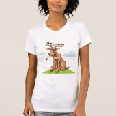Cartoon Moose Vrouwen T-shirt (Voorkant)