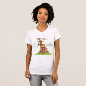 Cartoon Moose Vrouwen T-shirt (Voorkant volledig)