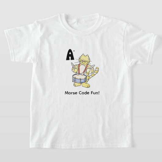 Cartoon Morse Code for Kids!  Letter A T-shirt (Laagn)