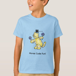 Cartoon Morsecode voor kinderen! Letter A "H" T-shirt