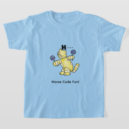 Cartoon Morsecode voor kinderen!  Letter A "H" T-shirt