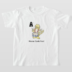 Cartoon Morsecode voor kinderen!  Letter A T-shirt