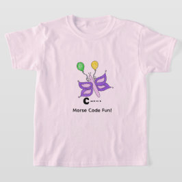 Cartoon Morsecode voor kinderen!  Letter D T-shirt