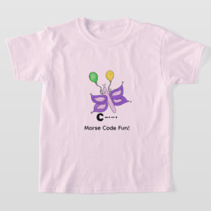 Cartoon Morsecode voor kinderen! Letter D T-shirt