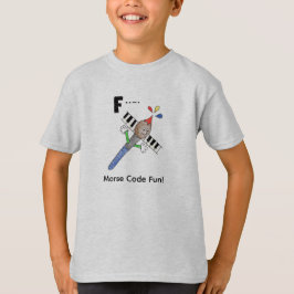 Cartoon Morsecode voor kinderen! Letter "F" T-shirt