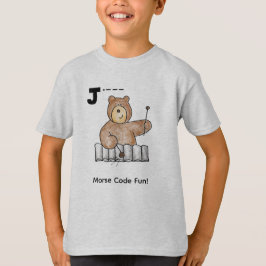Cartoon Morsecode voor kinderen! Letter "J" T-shirt