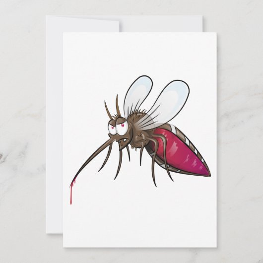 Cartoon Mosquito Kaart (Voorkant)