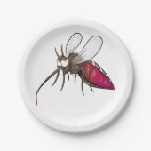 Cartoon Mosquito Papieren Bordje (Voorkant)
