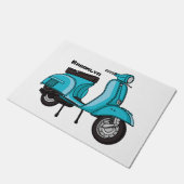 Cartoon motorfiets met motorbromfiets deurmat (Schuin)