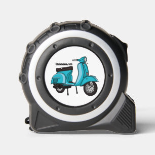 Cartoon motorfiets met motorbromfiets rolmaat