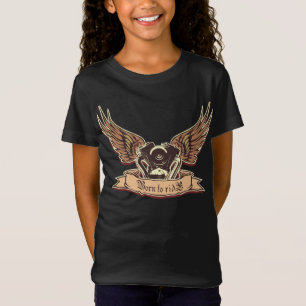 Cartoon motorfiets motor t-shirt