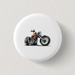 Cartoon motorfiets ronde button 3,2 cm