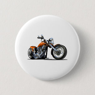 Cartoon motorfiets ronde button 5,7 cm