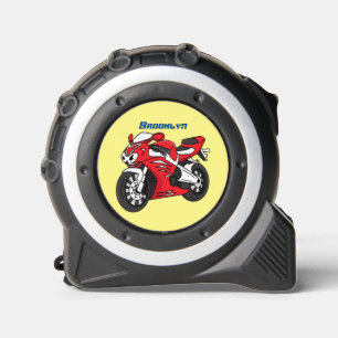 Cartoon motorfiets voor cute red sport rolmaat