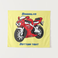 Cartoon motorfiets voor cute red sport