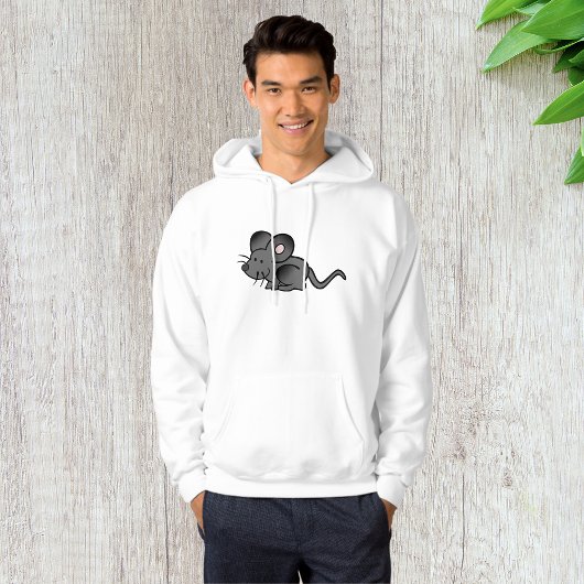 Cartoon Mouse Mannen Hoodie