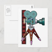 Cartoon Movie Camera Briefkaart (Voorkant / Achterkant)