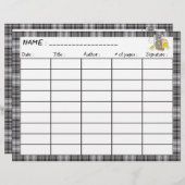 Cartoon muis dubbelzijdig leeslogblad (Voorkant / Achterkant)