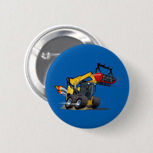 Cartoon mulcher ronde button 5,7 cm