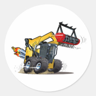 Cartoon mulcher ronde sticker