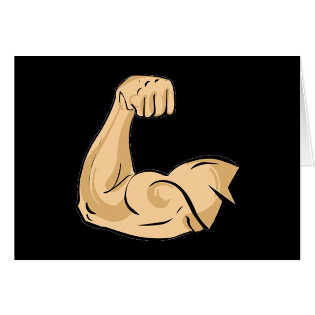 CARTOON MUSCLES HOMME bras fort biceps pow athléti (Devant horizontal)