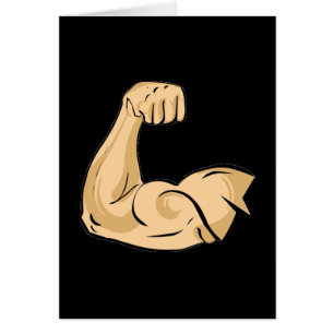 CARTOON MUSCLES MAN sterke arm biceps atletische p