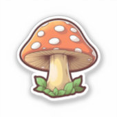 Cartoon mushroom sticker (Voorkant)