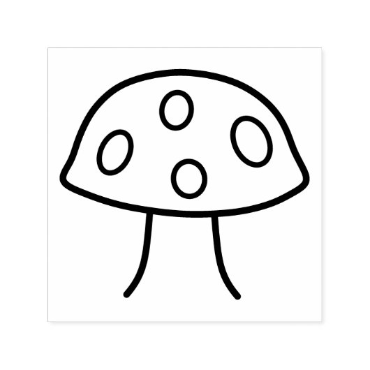 Cartoon Mushroom Zelfinkt Stamp Zelfinktende Stempel (Design)