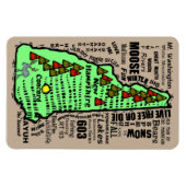 Cartoon New Hampshire State Word Map Magneet (Horizontaal)