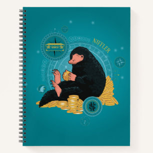 Cartoon NIFFLER™ met gouden munten Notitieboek