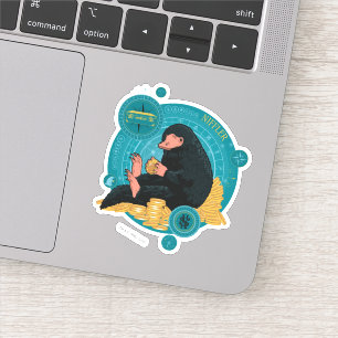 Cartoon NIFFLER™ met gouden munten Sticker