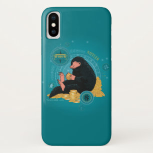 Cartoon NIFFLER™ met Gouden Muntstukken iPhone X Hoesje