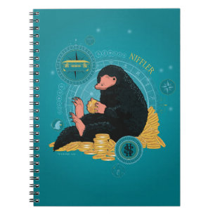 Cartoon NIFFLER™ met Gouden Muntstukken Notitieboek