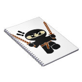 Cartoon Ninja Character Notitieboek (Rechterzijde)