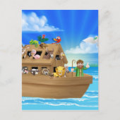 Cartoon Noahs Ark Briefkaart (Voorkant)