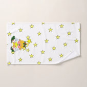 Cartoon Noël Ange et étoiles Serviette de vacances (Serviette à main)