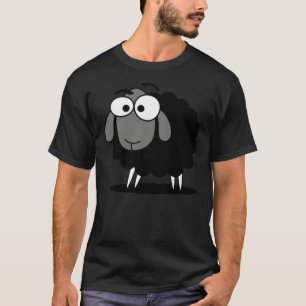 Cartoon noir mouton drôle T-shirt Sticker Duvet C