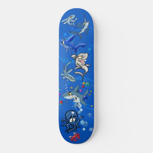 Cartoon Ocean Skateboard (Voorkant)