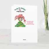 Cartoon Octopus Christmas Kaart (Achterkant)