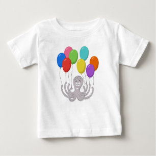 Cartoon Octopus Colorful Balloons