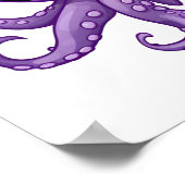 Cartoon octopus illustratie poster (Hoek)