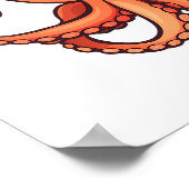 Cartoon octopus illustratie poster (Hoek)