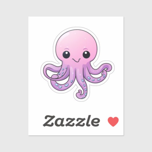 Cartoon octopus sticker (Vel)