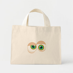Cartoon ogen mini tote bag