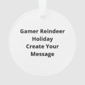 Cartoon Oh Deer Funny Reindeer HolAcrylic Ornament (dos)