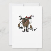 Cartoon Oh Deer Funny Reindeer Holiday Gamer Gift Feestdagenkaart (Voorkant)